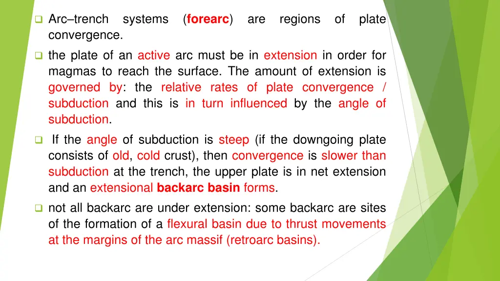 arc trench convergence