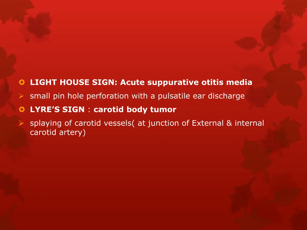 light house sign acute suppurative otitis media