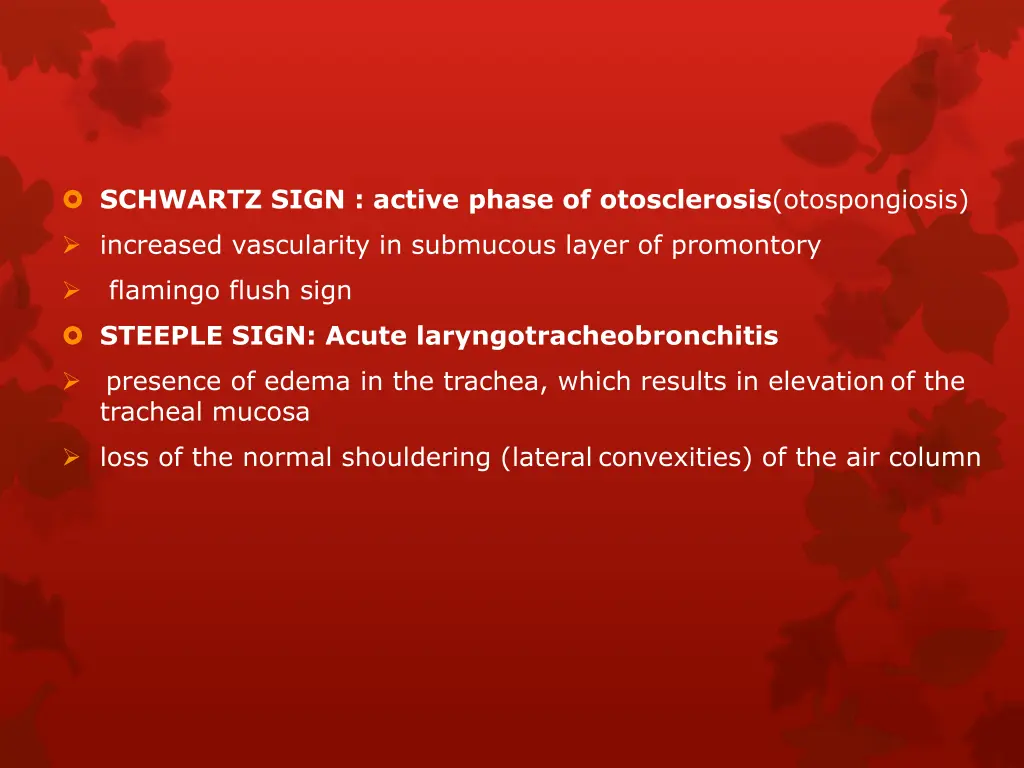 schwartz sign active phase of otosclerosis