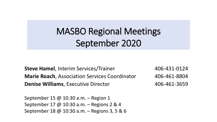 masbo regional meetings masbo regional meetings