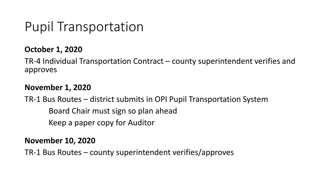 pupil transportation