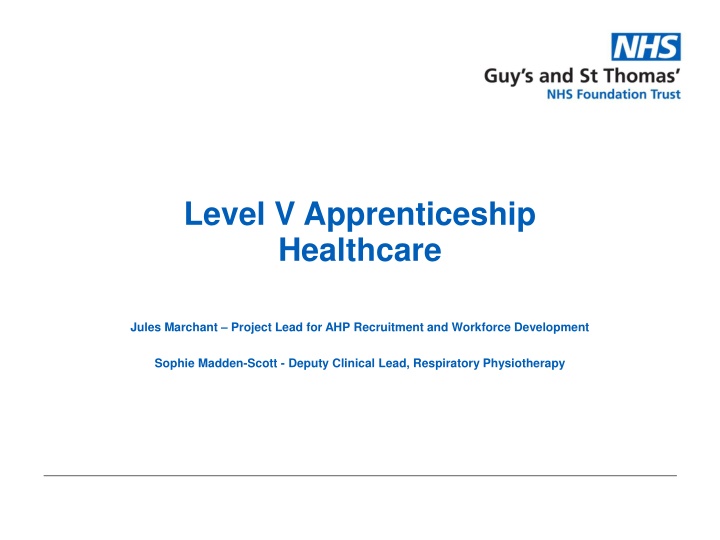 level v apprenticeship healthcare