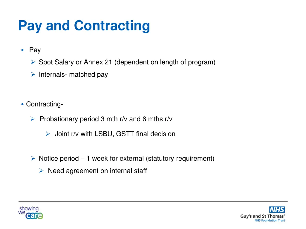 pay and contracting