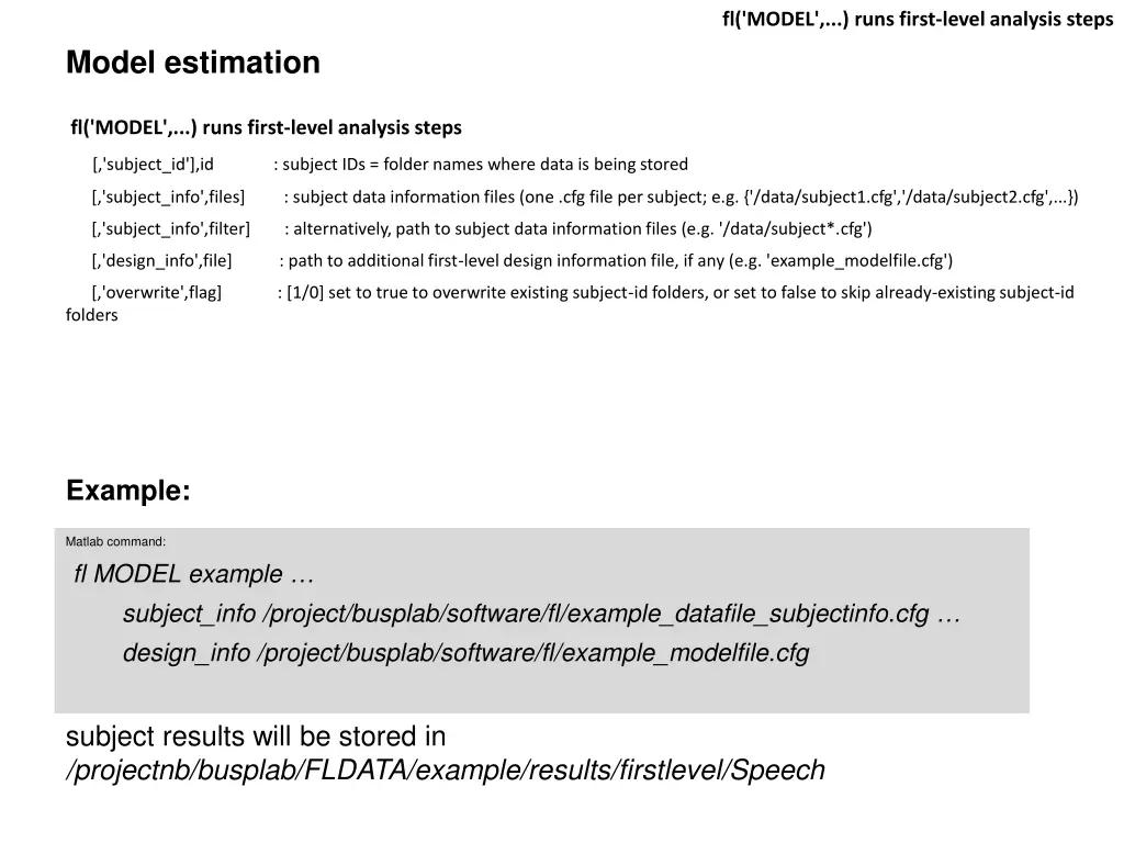 fl model runs first level analysis steps 3