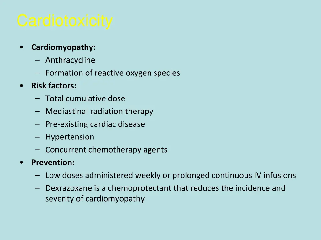 cardiotoxicity