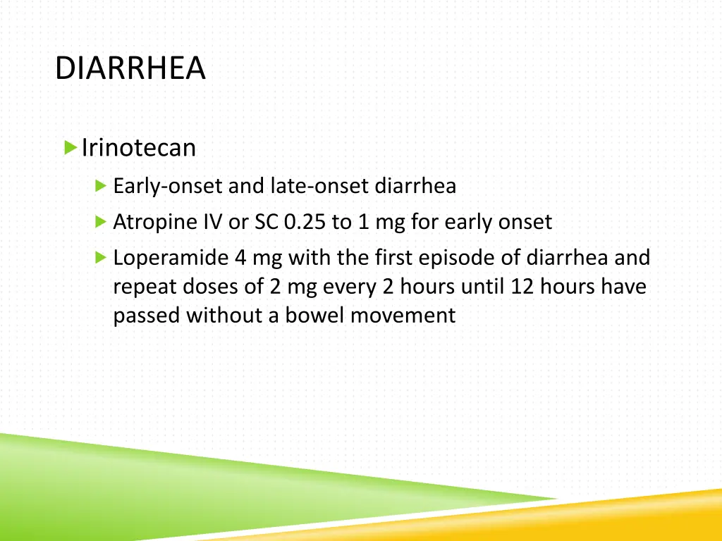 diarrhea