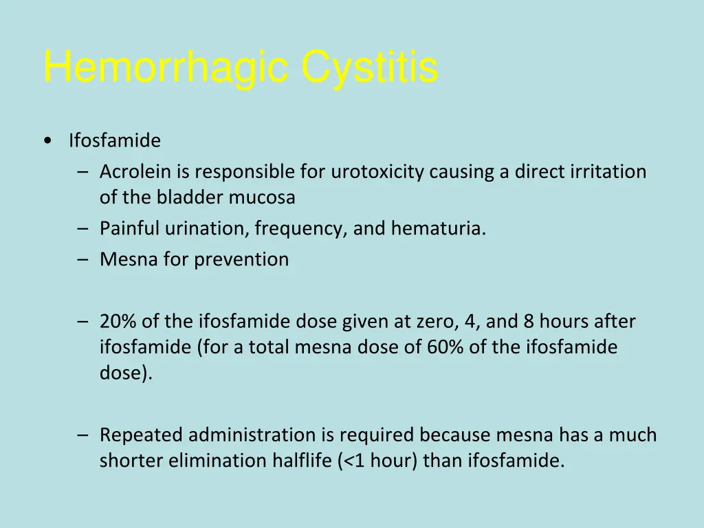 hemorrhagic cystitis