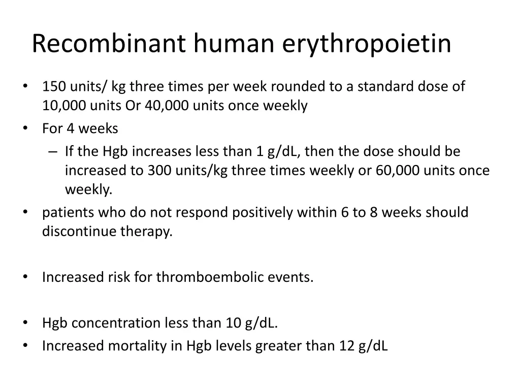 recombinant human erythropoietin