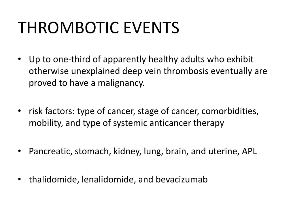 thrombotic events