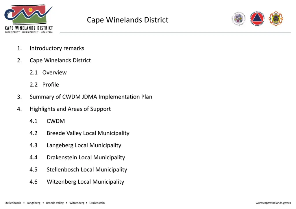 cape winelands district