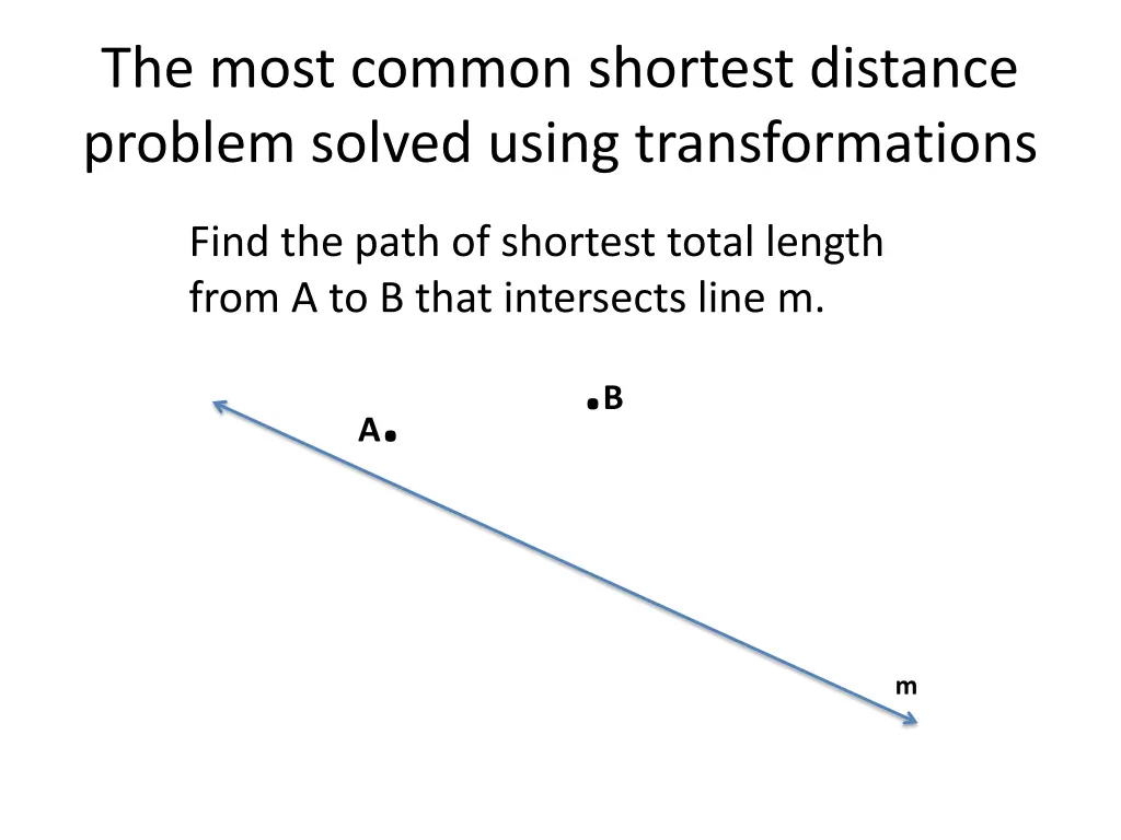 the most common shortest distance problem solved