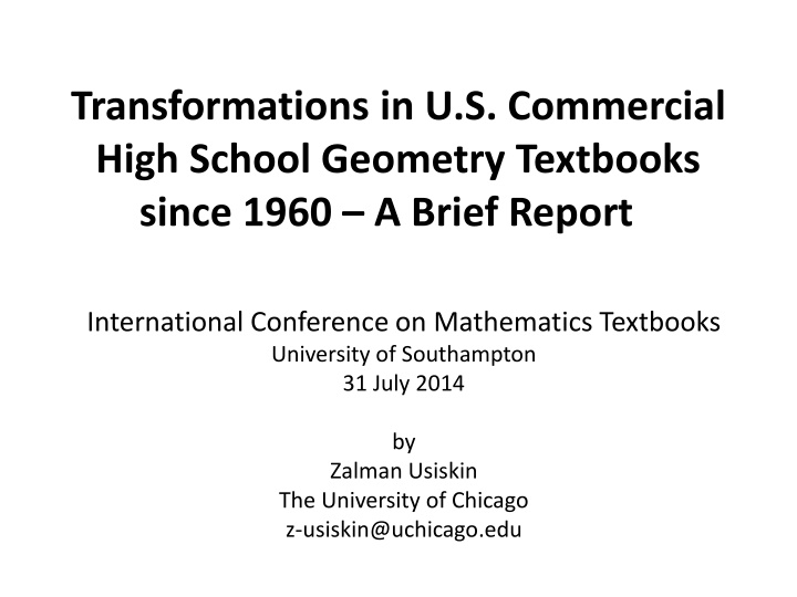 transformations in u s commercial high school