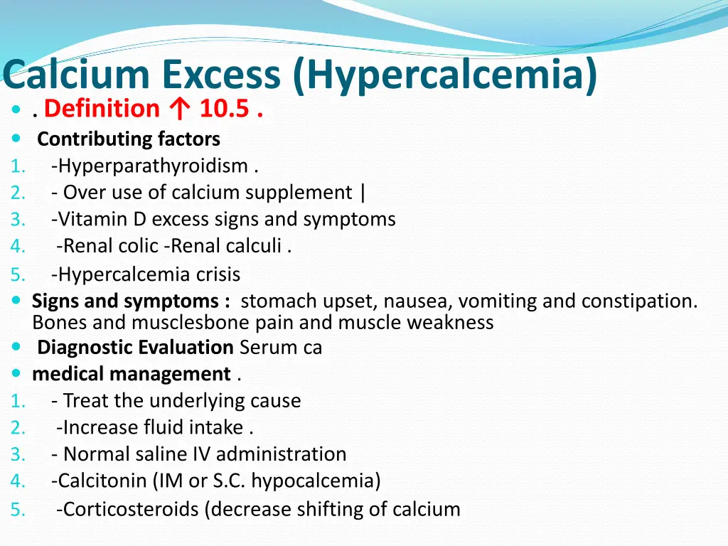 calcium excess hypercalcemia definition