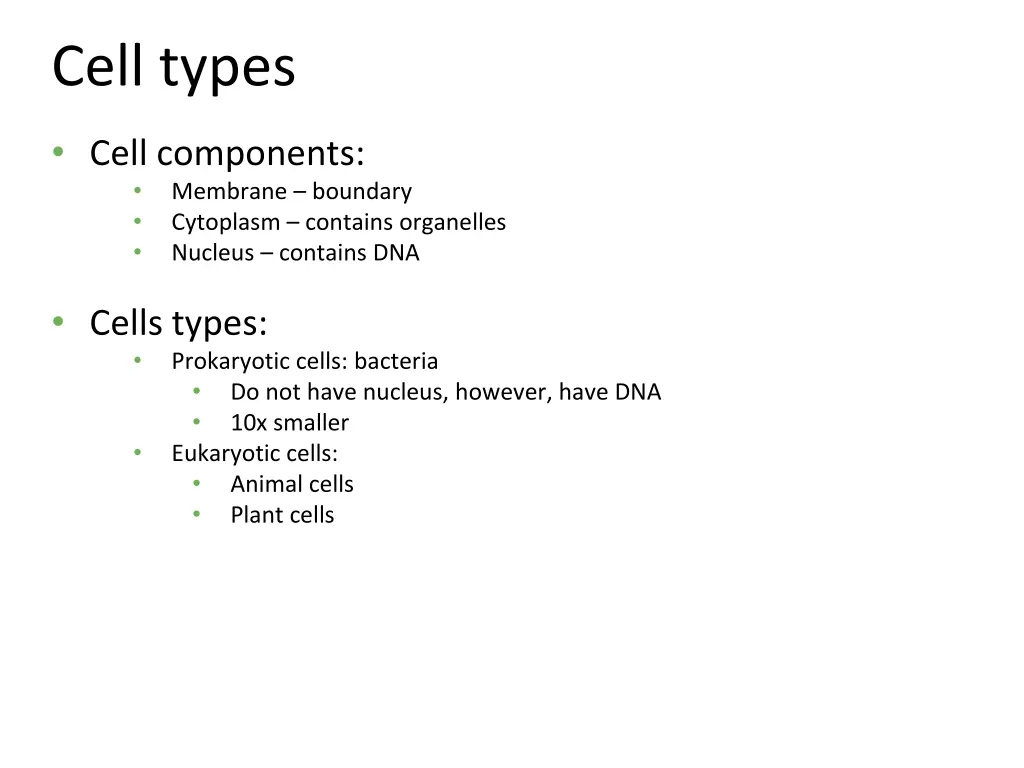 cell types