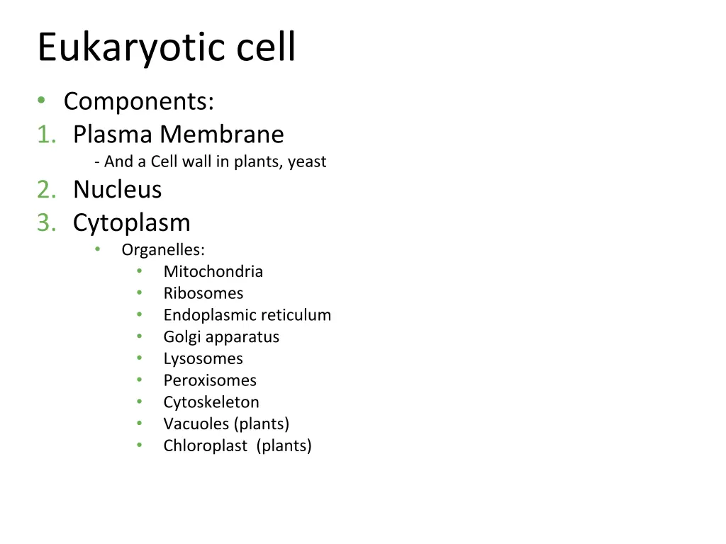 eukaryotic cell components 1 plasma membrane