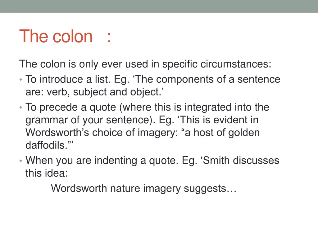 the colon