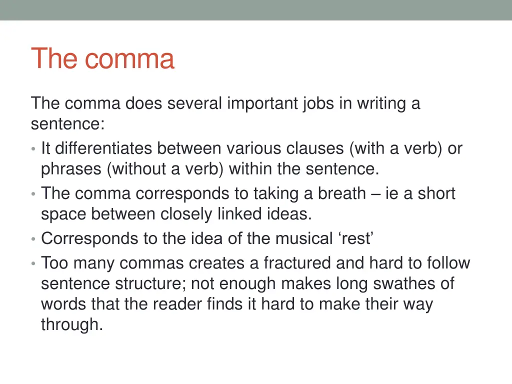 the comma