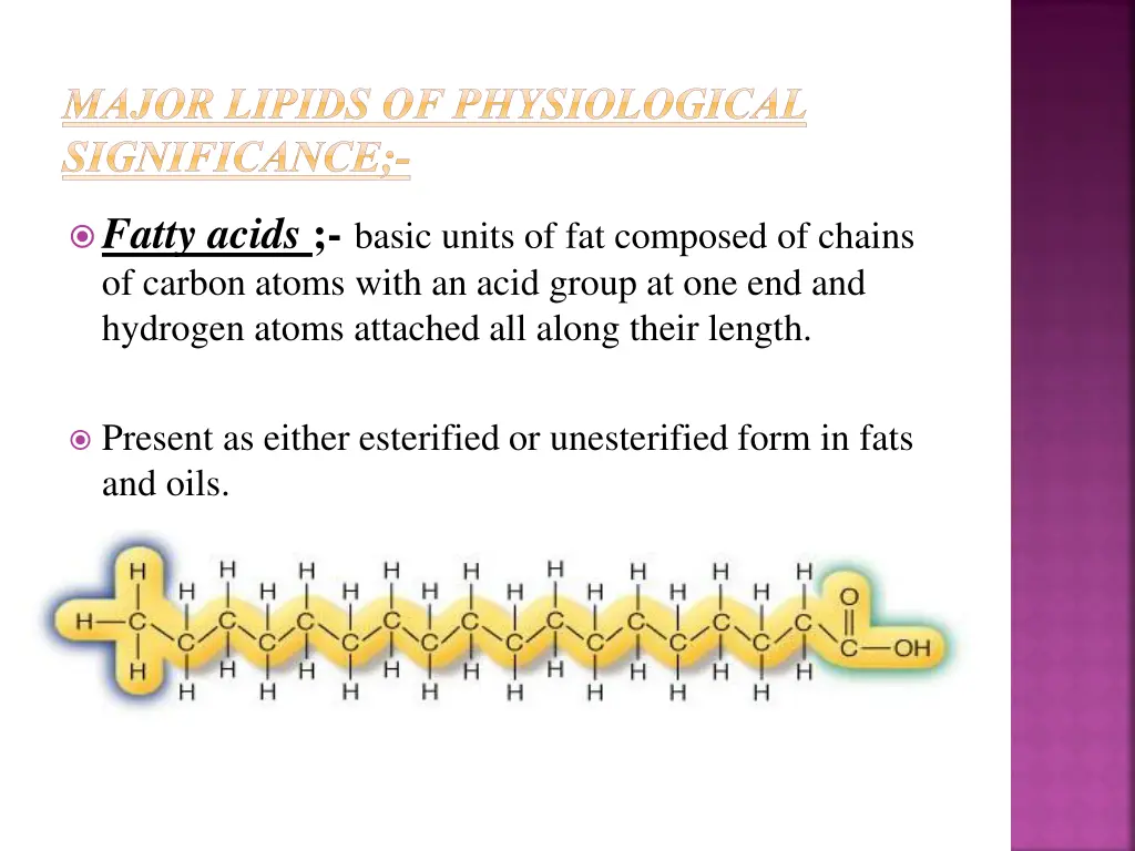 major lipids of physiological significance