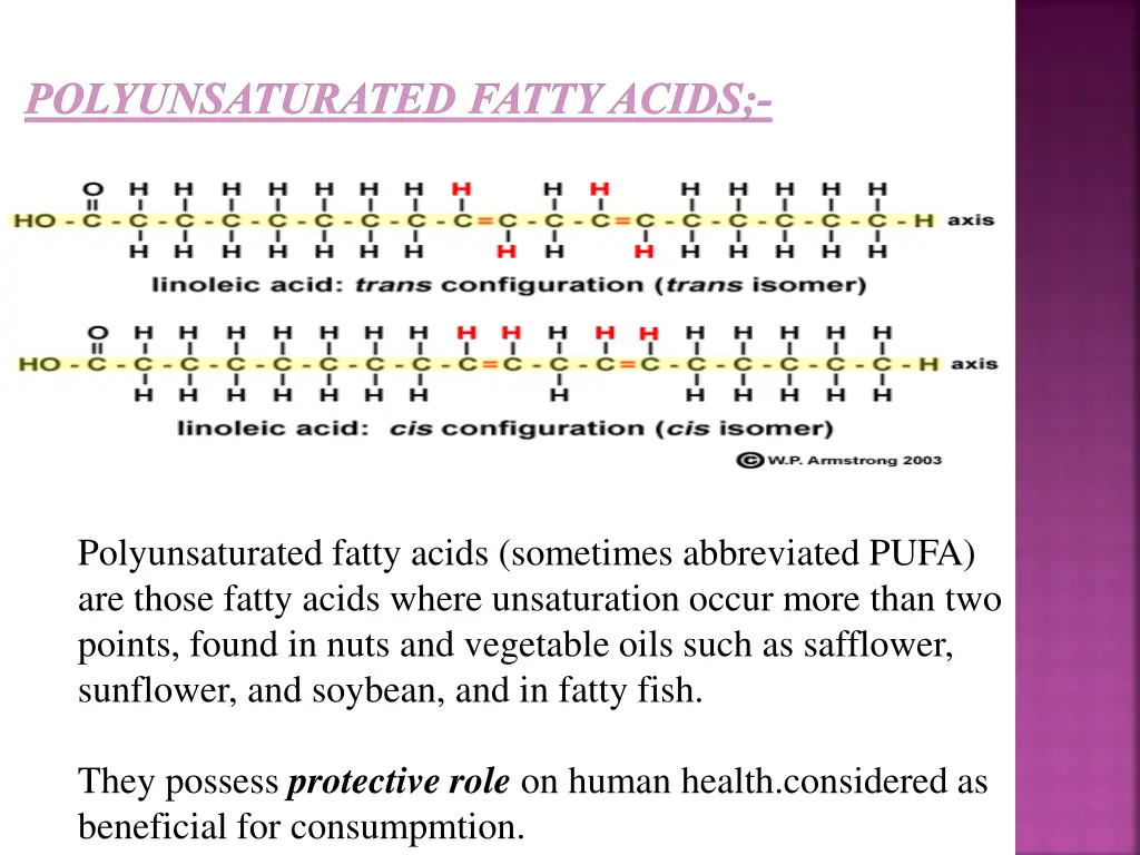 polyunsaturated fatty acids