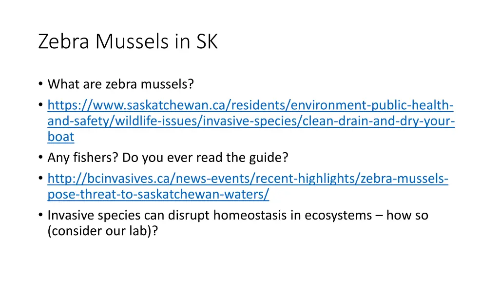 zebra mussels in sk