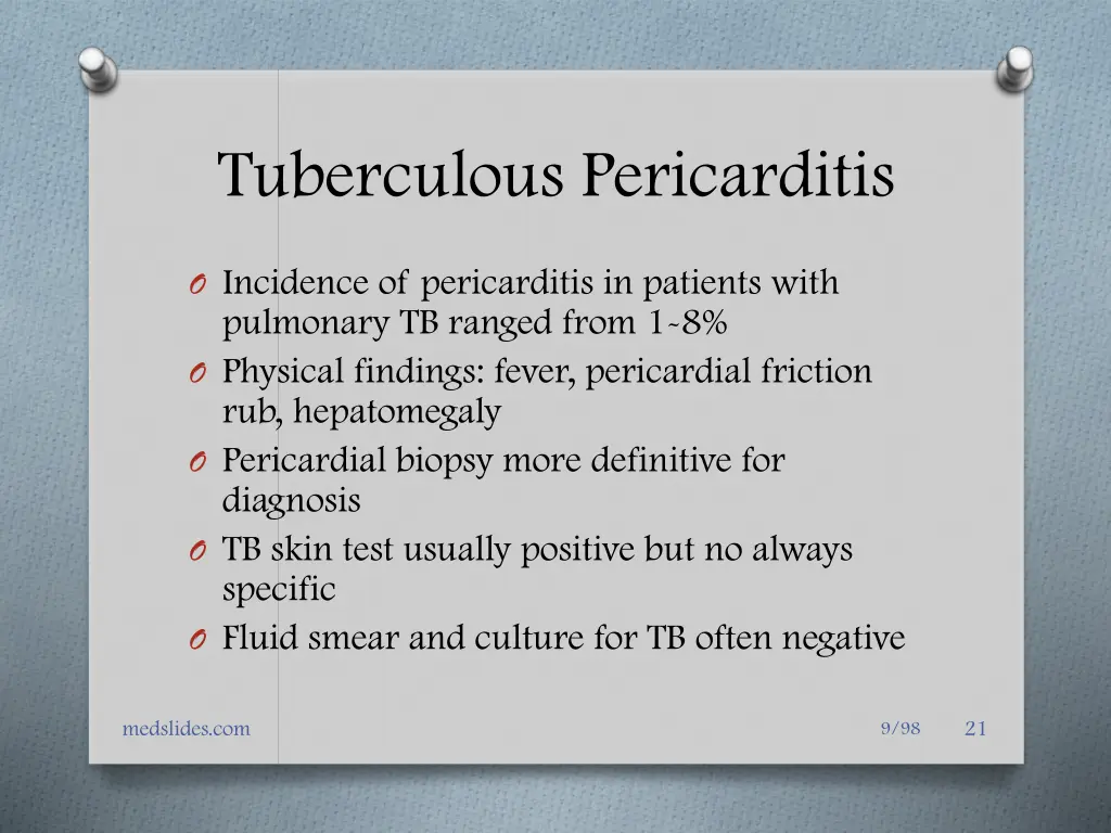 tuberculous pericarditis