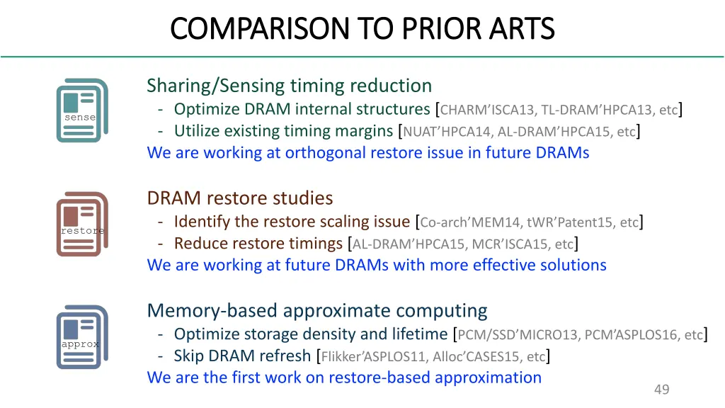 comparison to prior arts comparison to prior arts