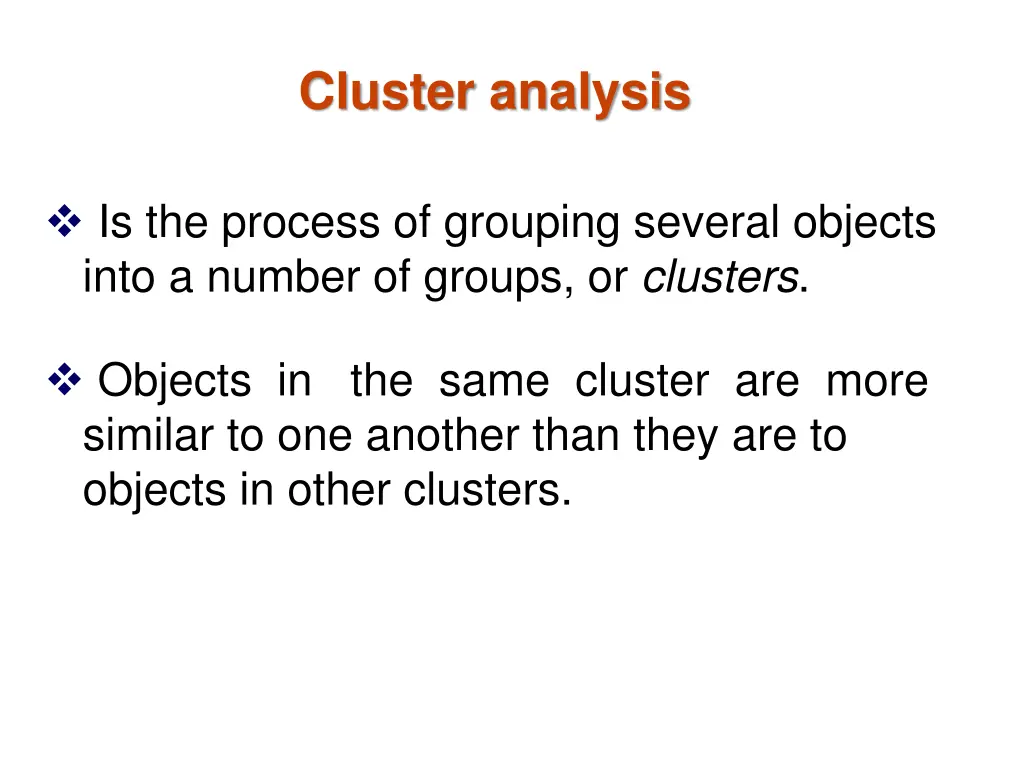 cluster analysis