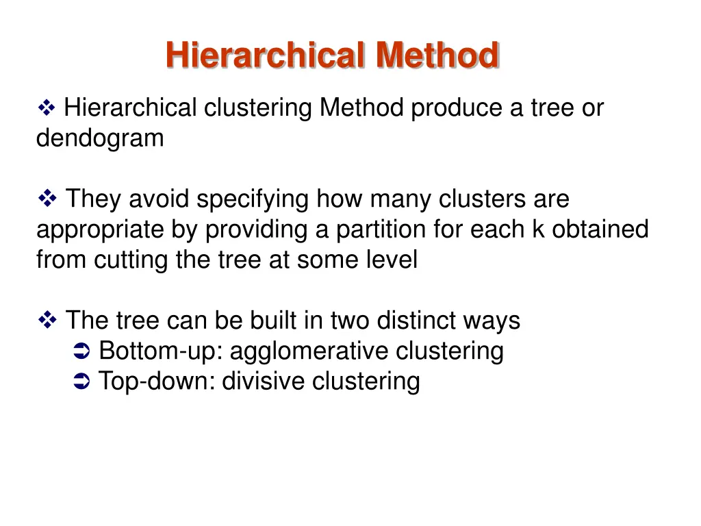 hierarchical method
