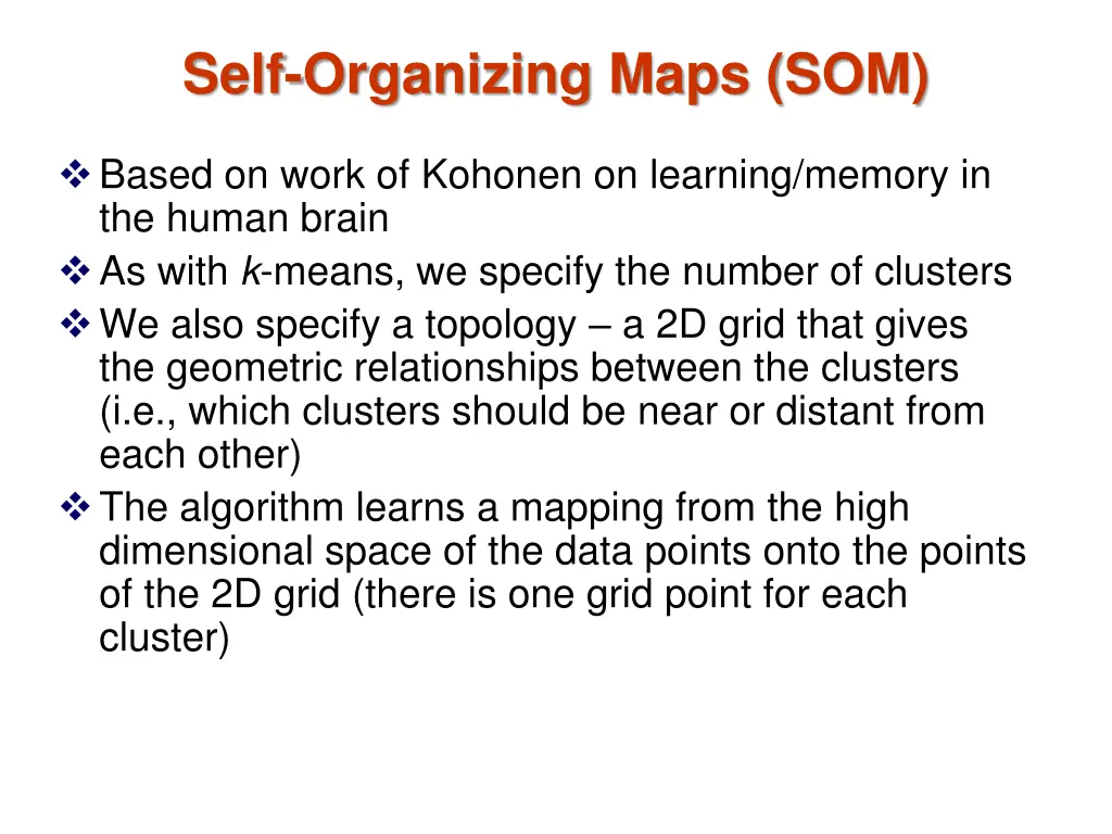 self organizing maps som