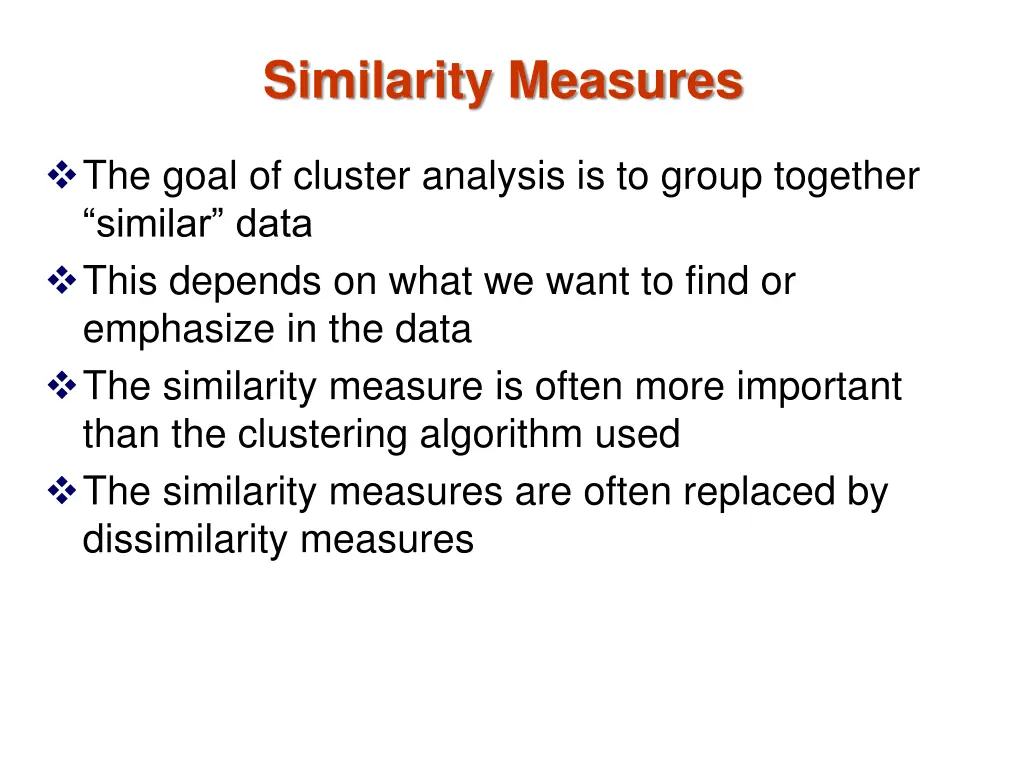 similarity measures