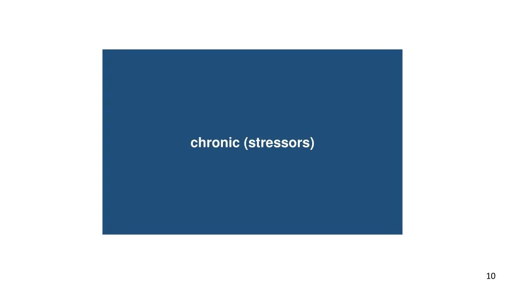 blind spot chronic stressors