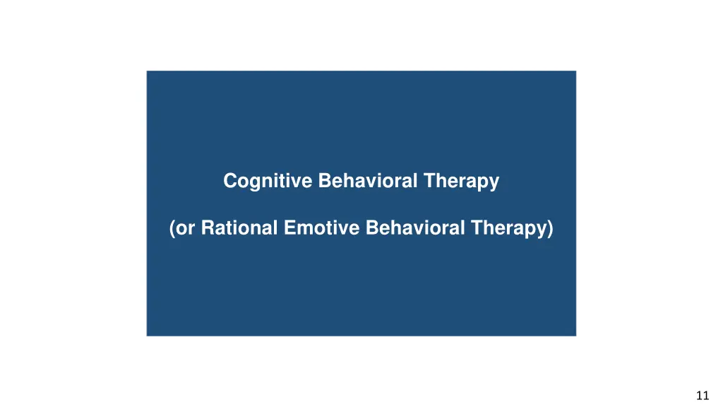 cognitive behavioral therapy