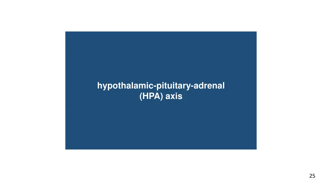 hypothalamic pituitary adrenal