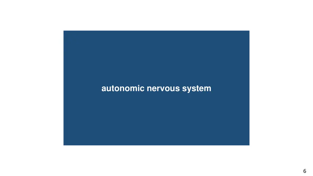 autonomic nervous system