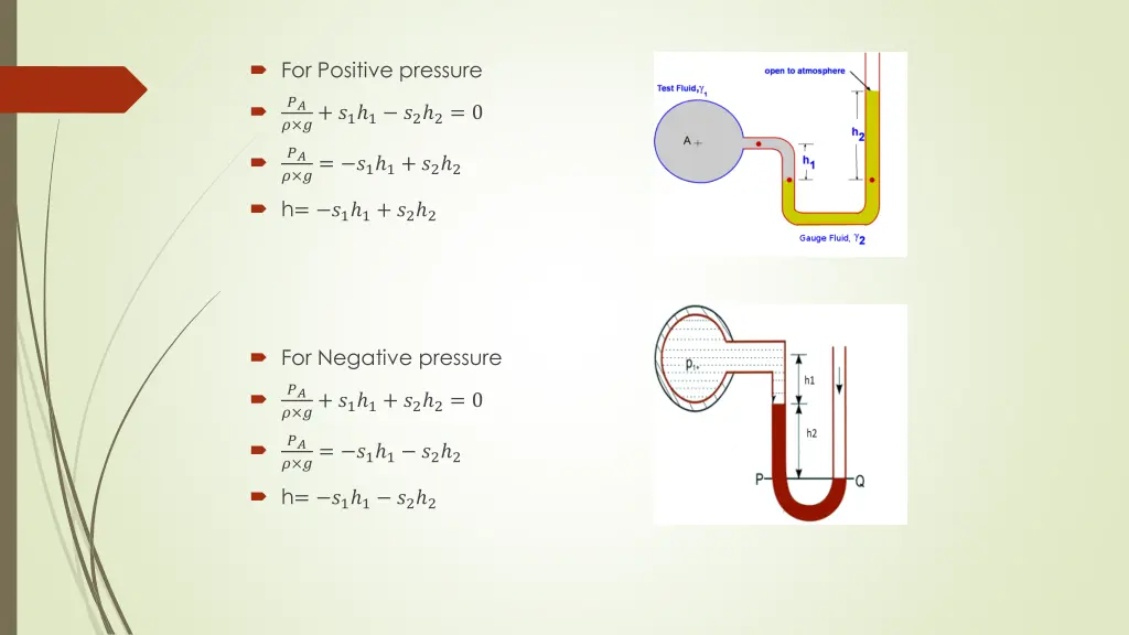 for positive pressure