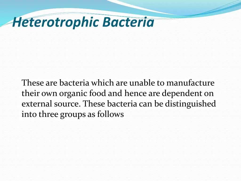 heterotrophic bacteria