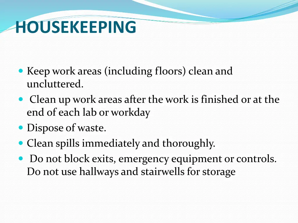 housekeeping