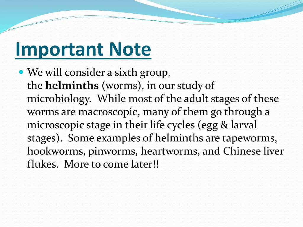 important note
