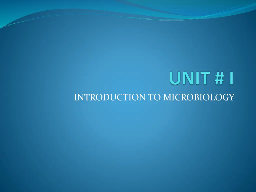 introduction to microbiology