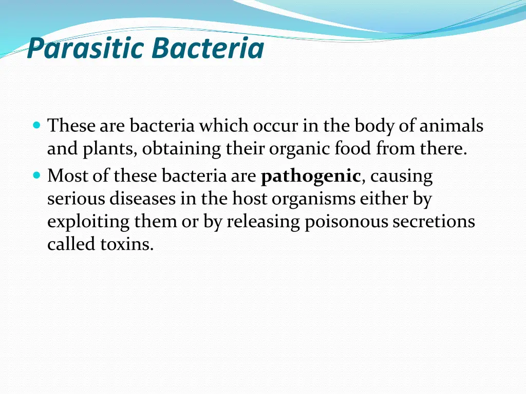 parasitic bacteria