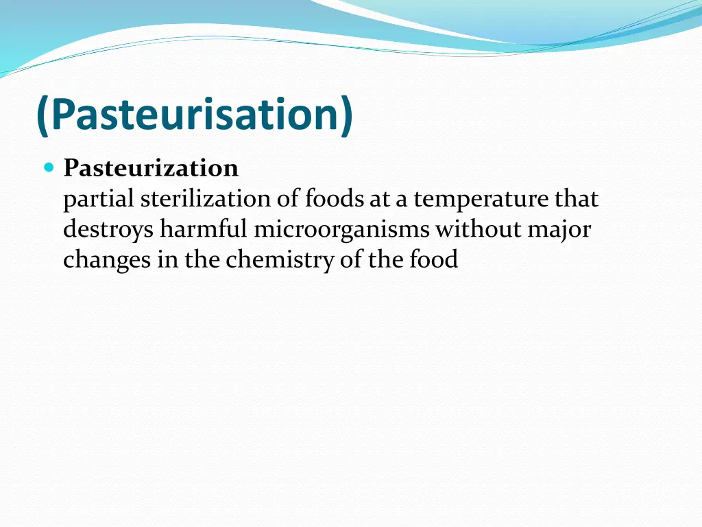 pasteurisation