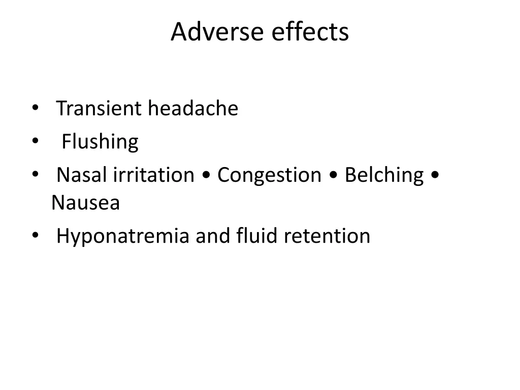 adverse effects