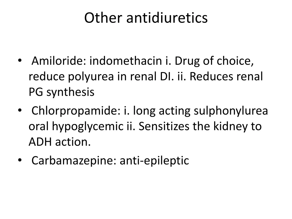 other antidiuretics