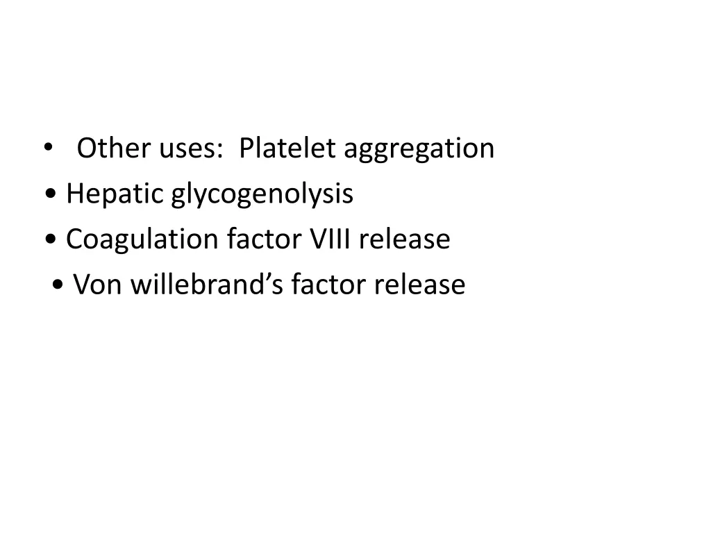 other uses platelet aggregation hepatic