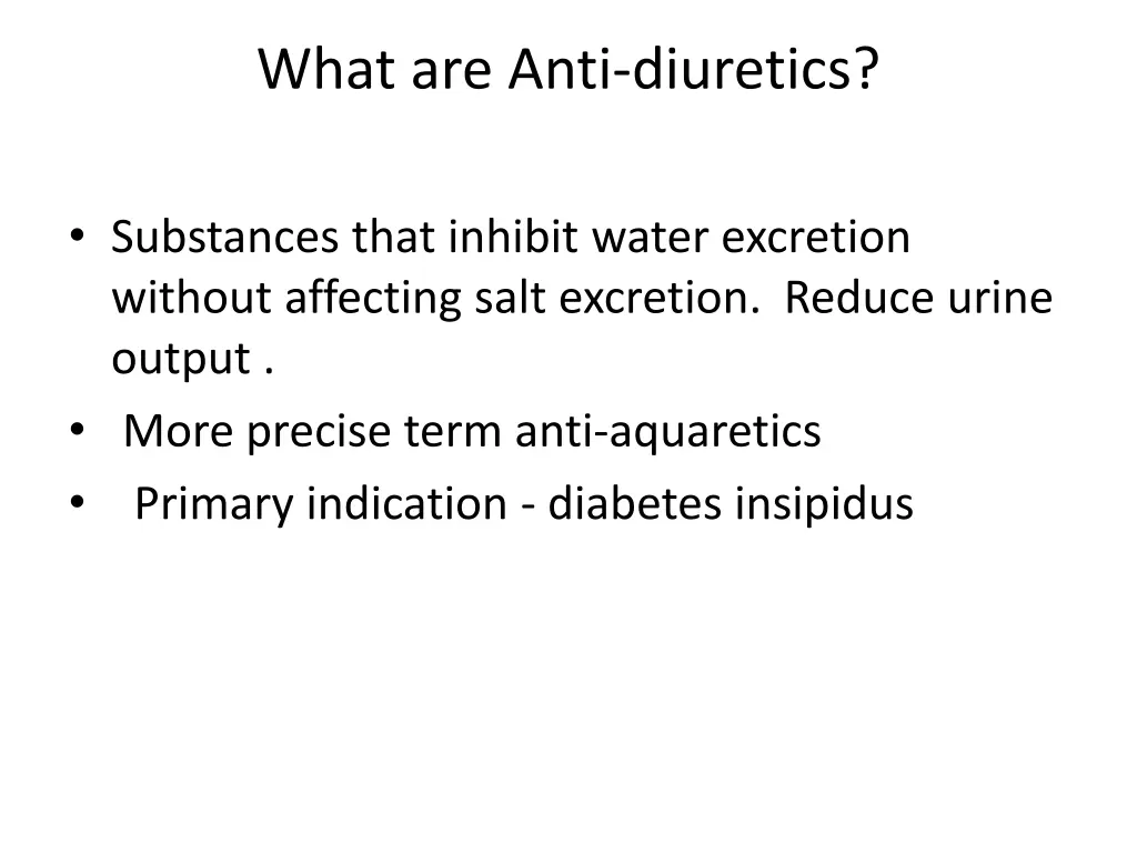 what are anti diuretics