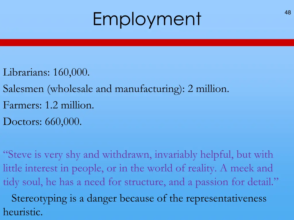 employment