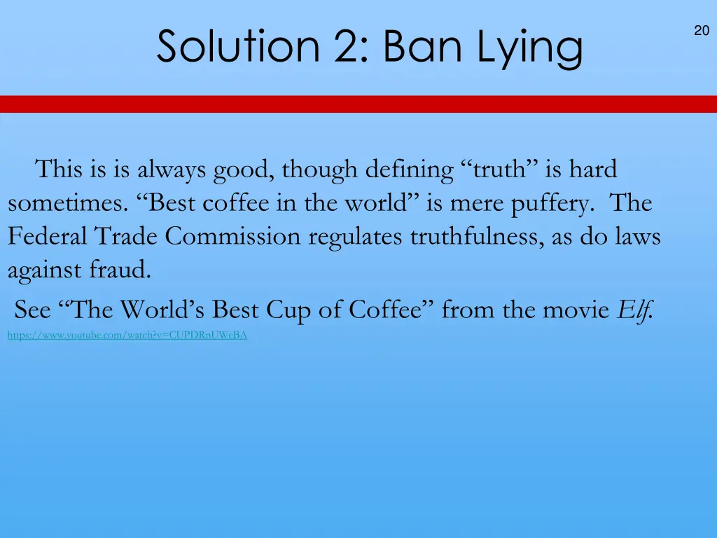 solution 2 ban lying