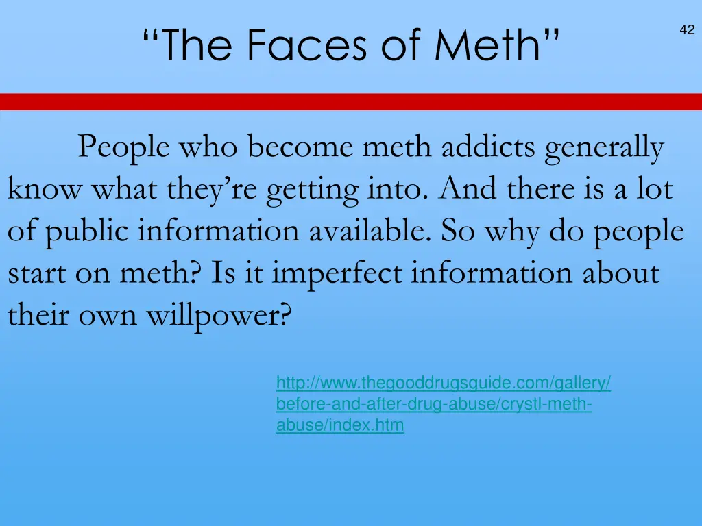 the faces of meth