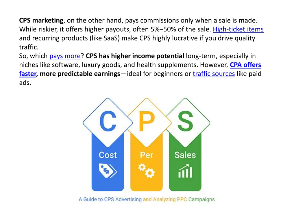 cps marketing on the other hand pays commissions