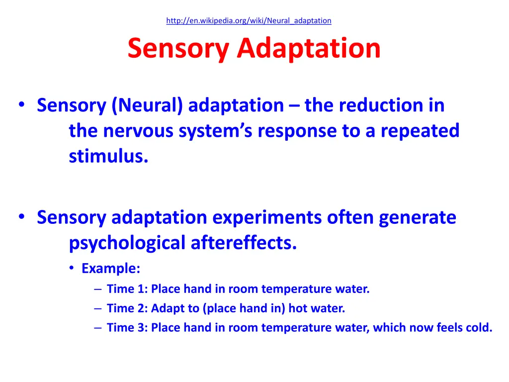 http en wikipedia org wiki neural adaptation